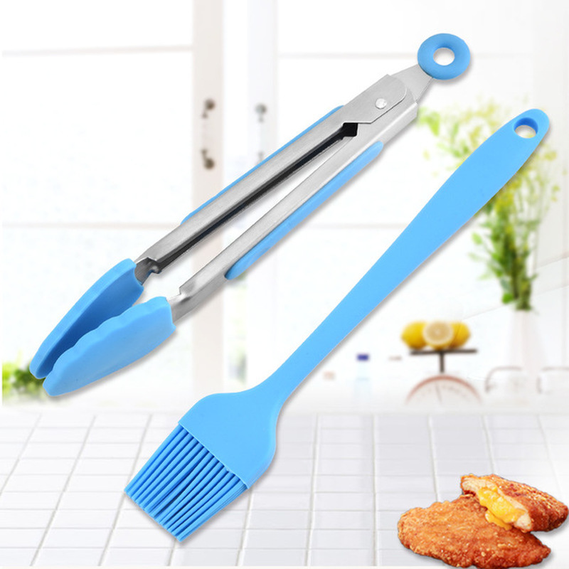 Silicone Barbecue Oil Sauce Brush Kitchen Grill Food Meat Tongs BBQ Tools Kitchen
