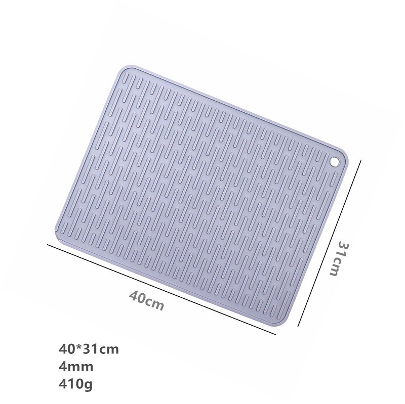 Square Silicone Placemat Multifunctional Silicone Draining Mat Kitchen Tableware Folding Non-slip Coaster Silicone Insulation Mat