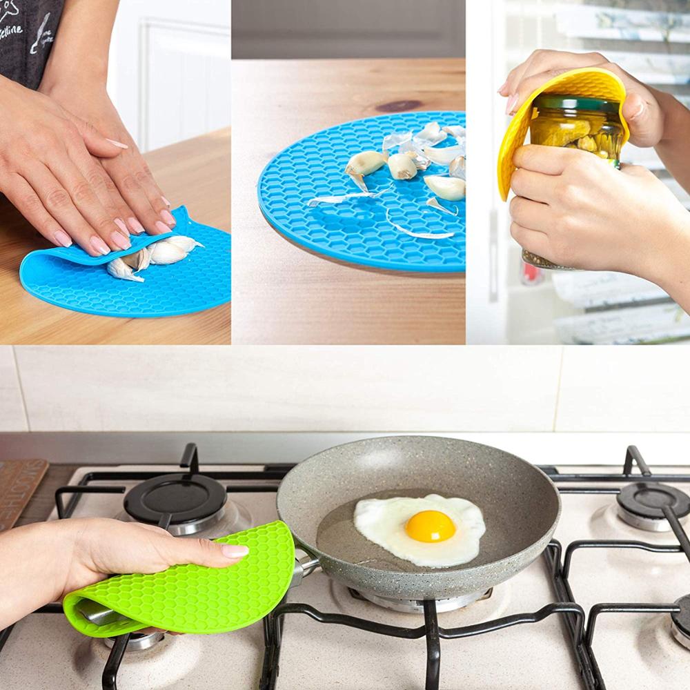 Factory Multi-Purpose Silicone Microwave Mat Hot Pad Kitchen Tool Heat Resistant Mat