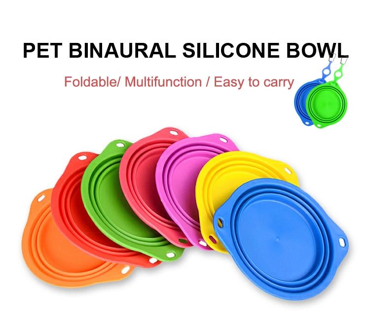 Factory Direct Supply Eco Friendly Reusable Collapsible Dog Bowl Portable Pet Feeding Bowl For Dog Cat and other Pets