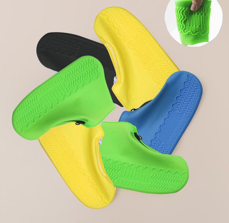 Easy Puton and Take off Zipper Silicon Rain Shoe Protection Cover Protective Anti Slip Rainy Reusable Silicone Shoes Cover
