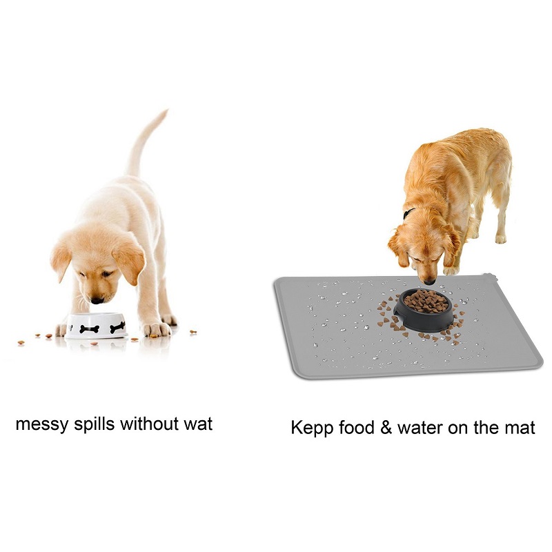 Custom Cat And Dog Feeding Placemat 100% Food Grade Waterproof Silicone Pet Mat