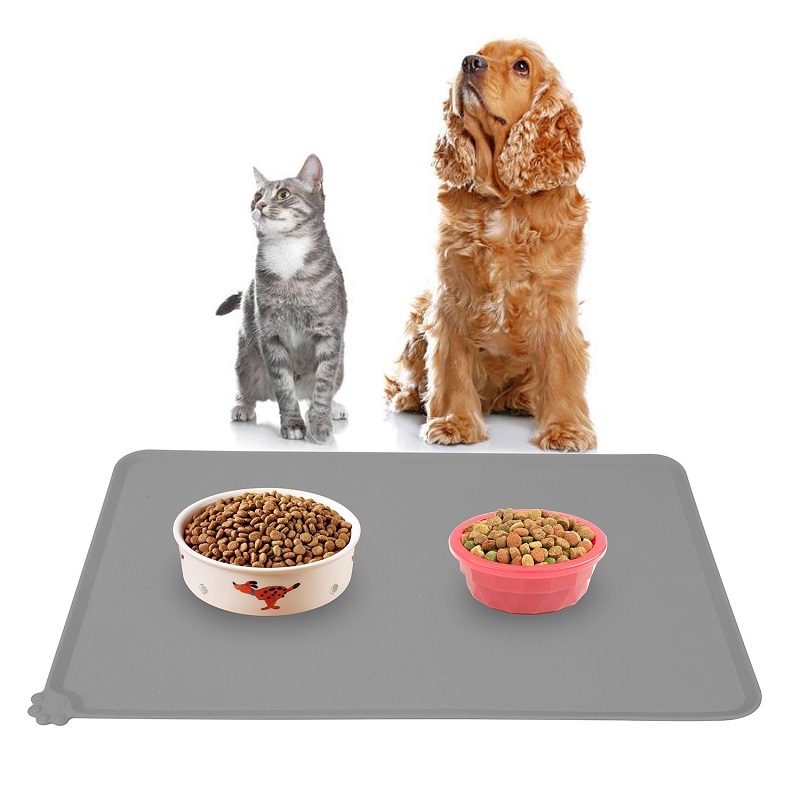 Custom Cat And Dog Feeding Placemat 100% Food Grade Waterproof Silicone Pet Mat