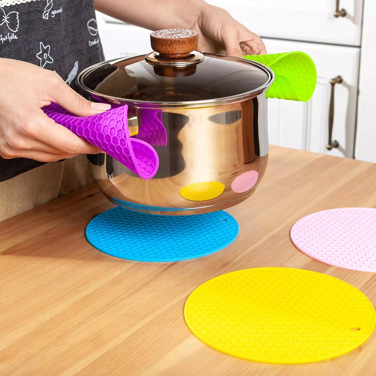 Multi-Purpose Silicone Microwave Mat Hot Pad Kitchen Tool Heat Resistant Mat