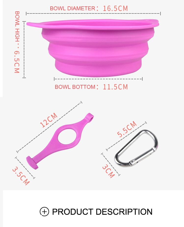 Reusable Dog Bowl Collapsible Portable Pet Feeding Bowl For Dog Cat Animal